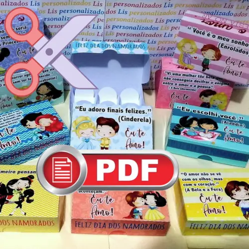 Arquivos (PDF) Kit Caixa Docinhos Dia dos Namorados