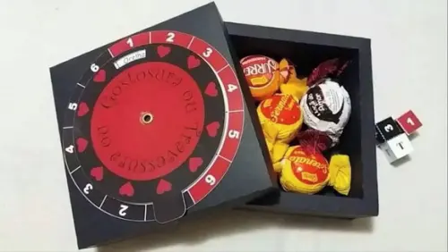Arquivo Silhouette Caixa Jogo Roleta dia dos Namorados