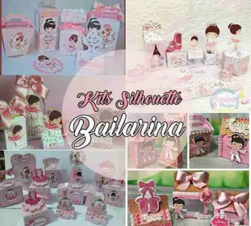Arquivos de Corte Silhouette 05 Kits Bailarina Luxo