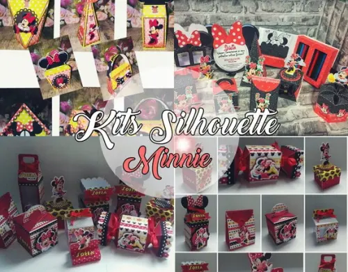 Arquivo de Corte Silhouette 04 Kits da Minnie