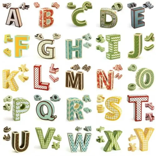 Letras Caixa 3d a ao Z Arquivo Silhouette