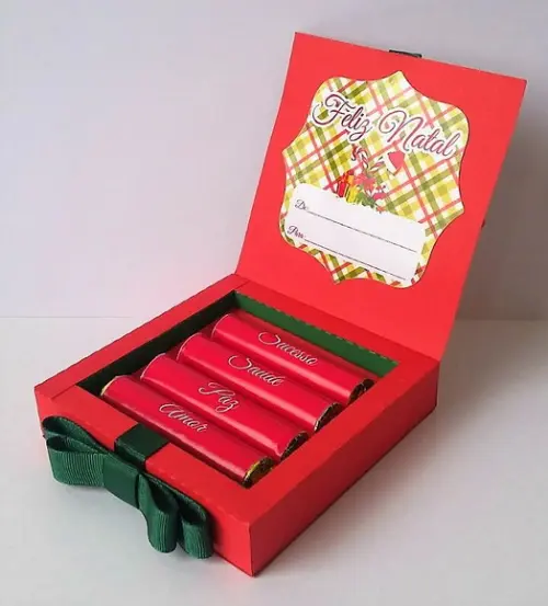 Arquivo Silhouete Caixa 04 Batons Natal