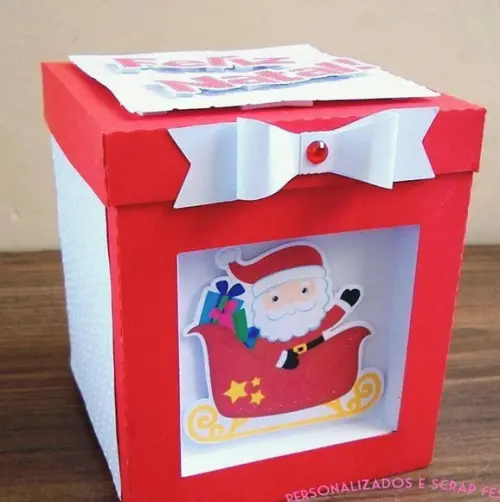 Arquivo Silhouette Caixa Mini Panetone Natal
