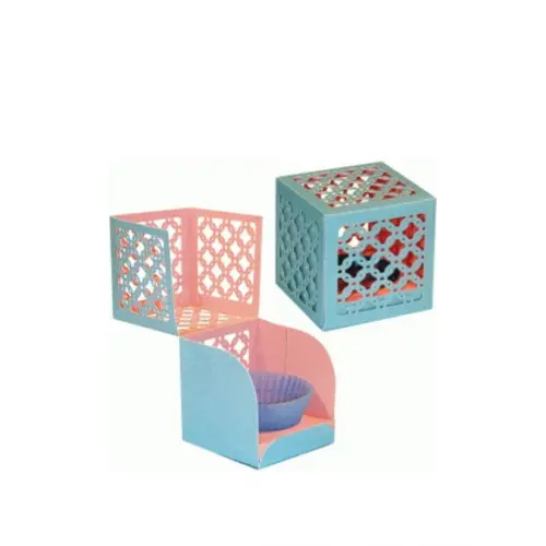 Arquivo Silhouette Caixa Forminha Cubo Cupcake