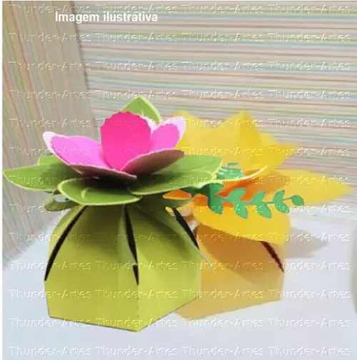 Arquivo Silhouette Caixa Flor