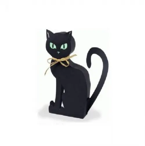Arquivo Silhouette Caixa Gato 3D Sentado