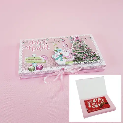 Caixinha Chocolate Kit Kat Arquivo de Corte Natal
