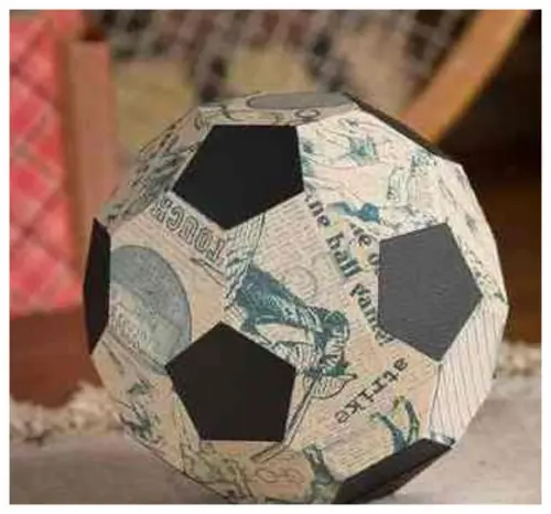 Arquivo Silhouette Caixa Bola De Futebol 3D