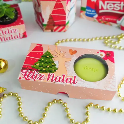 Arquivo Silhouette Caixa para 02 Sabonetes Natal
