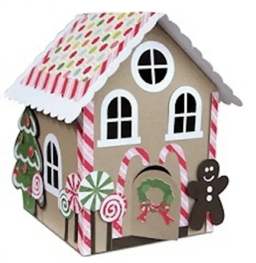 Arquivo Silhouette Caixa Casinha de Doces Natal