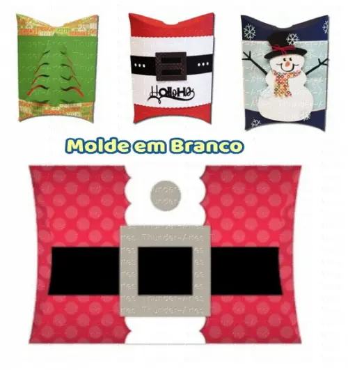 Arquivo de Corte 04 Caixinhas Almofadas Natal