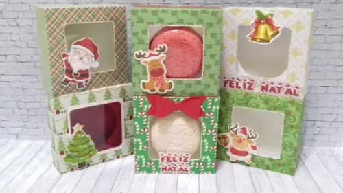Caixas sabonete Arquivo de corte natal