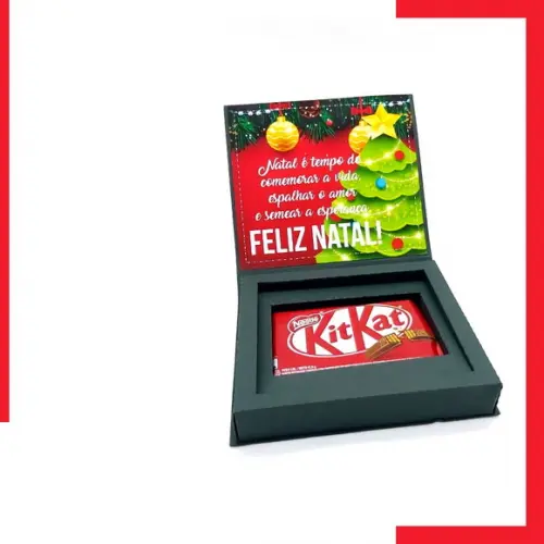 Arquivo Silhouette Caixa Para Kit Kat Natal