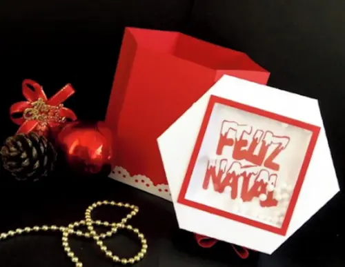 Arquivo Silhouette Caixa Mini panetone Natal