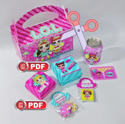 Arquivo (pdf) Kit Lol para Tesourete Corte Tesoura
