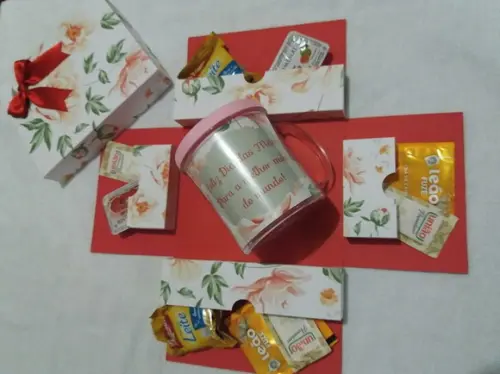 Arquivo Corte Silhouette Caixa explosão para Doces