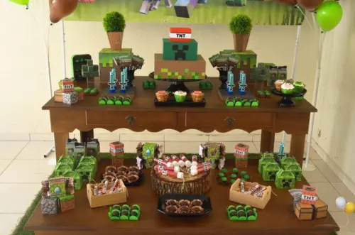 Arquivo Silhouette Kit Festa Infantil Vídeo Games Minecraft