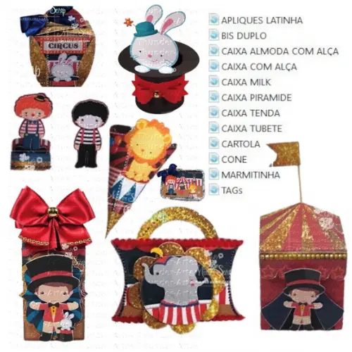 Kit Para Festinha Infantil tema Circo Arquivo Silhou