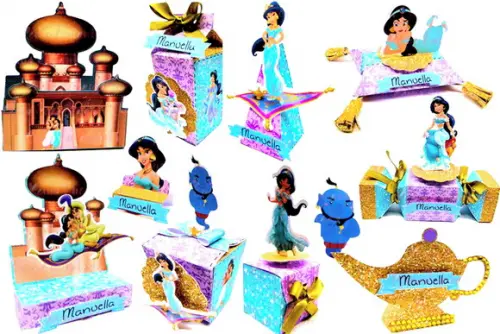 Kit Festinha Infantil Aladin Jasmine Arquivo Silhoue