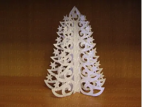 Arquivo de Corte Silhouette Arvore de Papel Decoração Natal