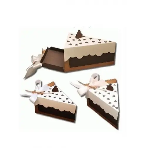 Arquivo Silhouette Caixa Fatia de Torta Chocolate Bolo