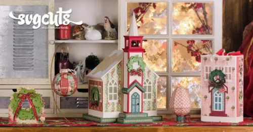 Arquivo Svg Natal em Frente a Igreja