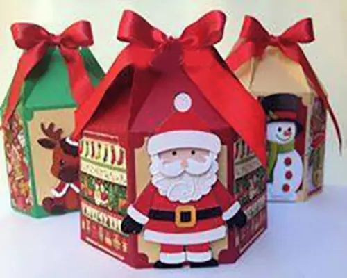Arquivo de Corte 03 Caixas Panetone Feliz Natal