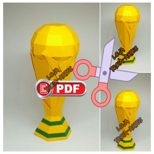 Centro de Mesa Troféu Copa do Mundo Arquivo pdf Tesoura