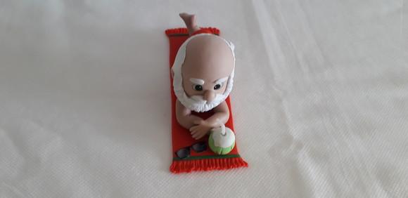 Papai Noel Pelado de Biscuit Moreno Claro