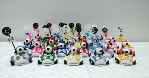 Lembrancinha Aniversário - Snoopy no Carrinho