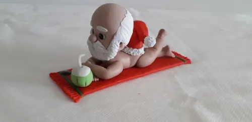 Papai Noel Pelado de Biscuit Moreno Claro