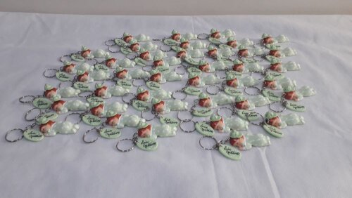 Lembrancinha Bebê de Macacão com Nome na Plaquinha