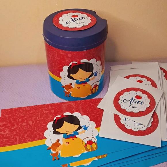 Adesivo para Lata de Leite 800g Branca de Neve