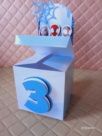Caixa Cubo Cenário 3d Kit com 5 Unidades - Spidey