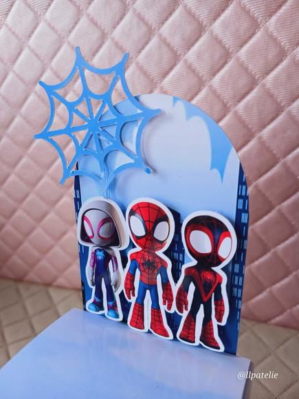 Caixa Cubo Cenário 3d Kit com 5 Unidades - Spidey