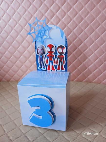 Caixa Cubo Cenário 3d Kit com 5 Unidades - Spidey