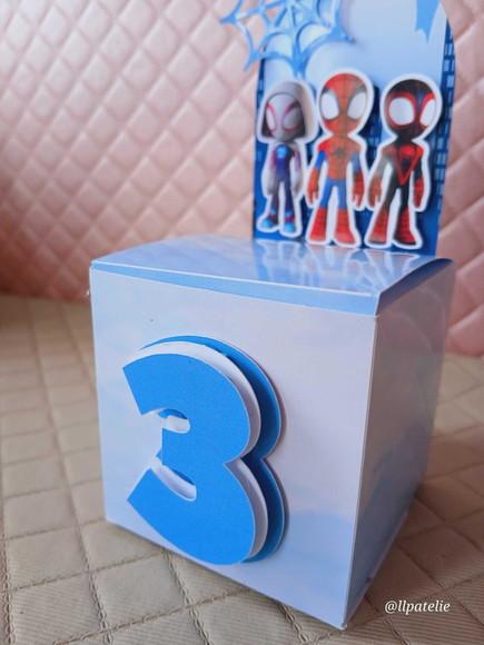 Caixa Cubo Cenário 3d Kit com 5 Unidades - Spidey