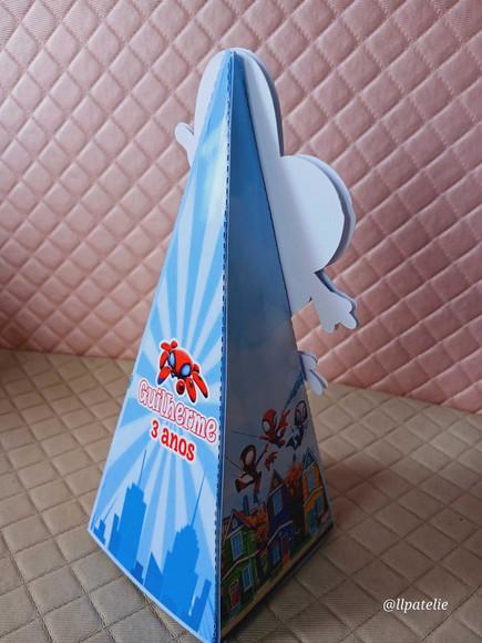 Caixa Pirâmide 3d Kit com 5 Unidades - Spidey