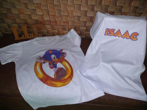 Camisa Sonic Estampa Frente e Costa