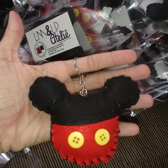 Chaveiros em feltro - Mickey e Minnei