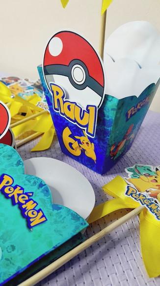 Kit 10 - Cachepo Centro de Mesa Pokémon