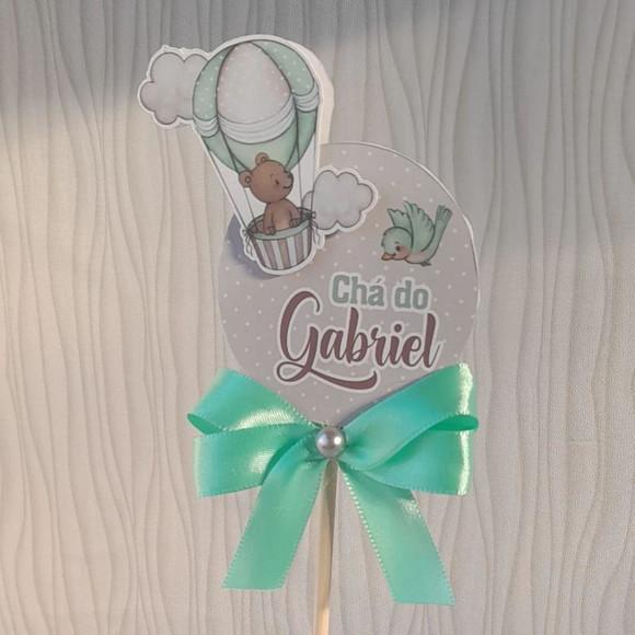Kit 10 Cachepô Centro de Mesa Luxo - Chá de Bebê Balão Urso