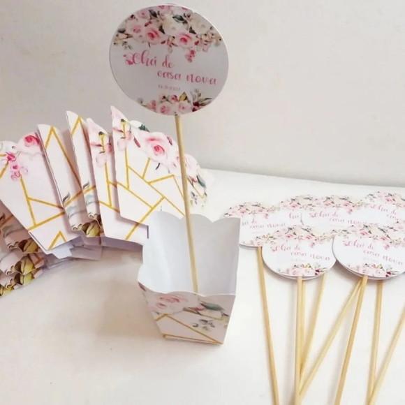Kit 10+10 Cachepô Centro de Mesa Básico + Porta Guardanapos