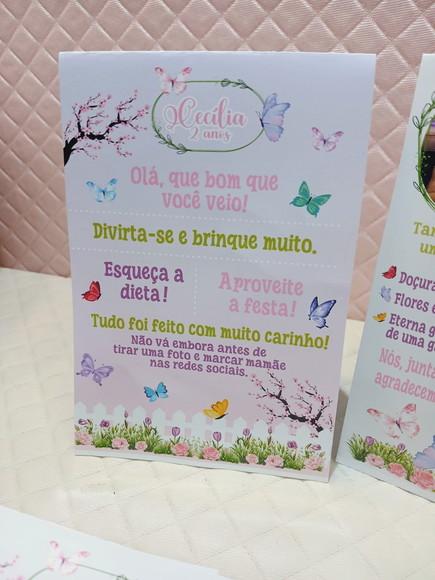 Kit 14 Display Mesa - Placa de Agradecimento Frete e Verso