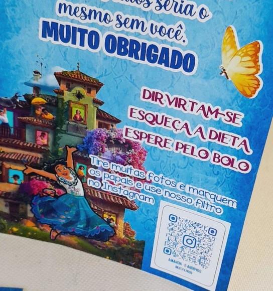 Kit 15 Display Mesa - Placa de Agradecimento Encanto Mirabel