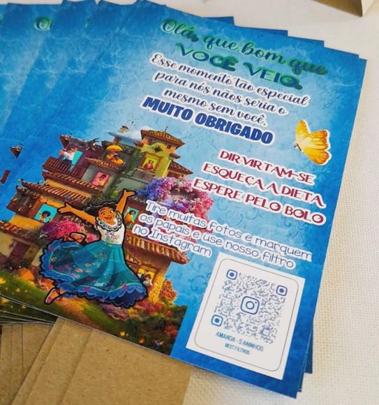 Kit 15 Display Mesa - Placa de Agradecimento Encanto Mirabel