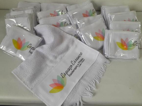 Kit 170 Toalha de Mão Sublimada - com a Logo da Sua Empresa