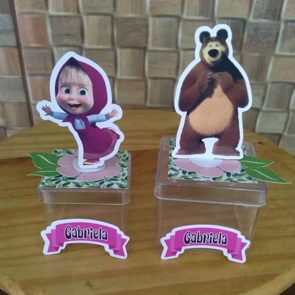 Kit 20 - Apliques para Caixa Acrílica Marsha e o Urso