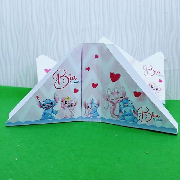 Kit 20 Porta Guardanapos Stitch e Angel