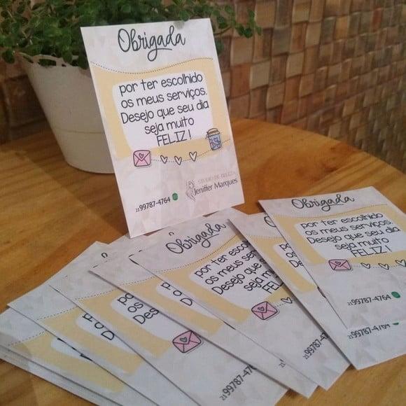 Kit 200 - Tag Agradecimento para Clientes